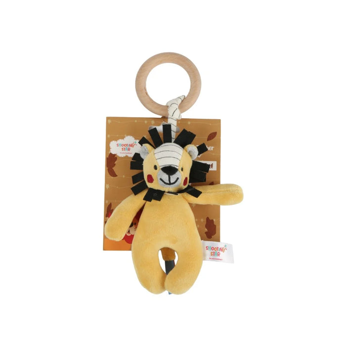 Shooting Star Leo Plushie with Wooden Teether-Teethers-Shooting Star-Toycra