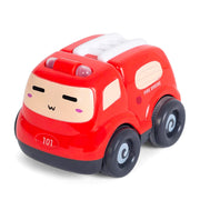 Shooting Star Light & Siren Vehicle Toys Friction Powered Running Cars Pack of 4