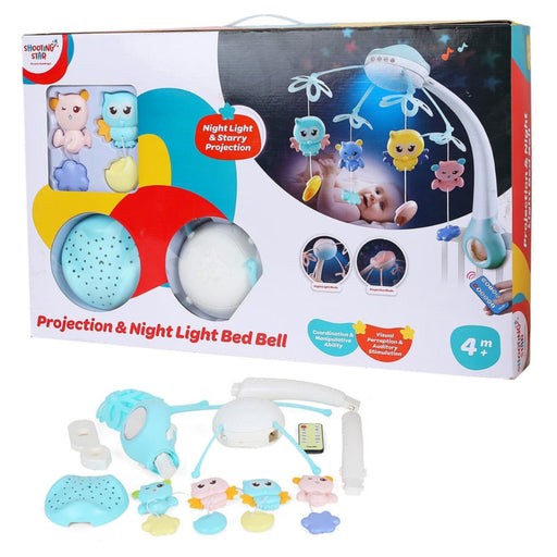 Shooting Star Projection & Night Light Bed Bell- Multicolour-Musical Toys-Shooting Star-Toycra