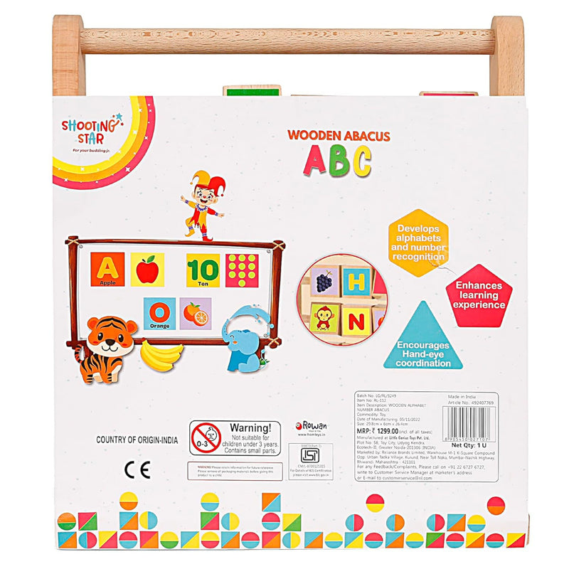 Shooting Star Wooden Abacus Learn Alphabets, Counting with Abacus