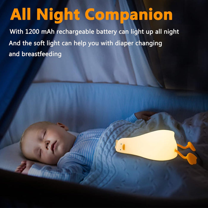 Silicone Lie in Peace Duck Sleep Lamp K-1096-Electronic Toys-Bright International-Toycra