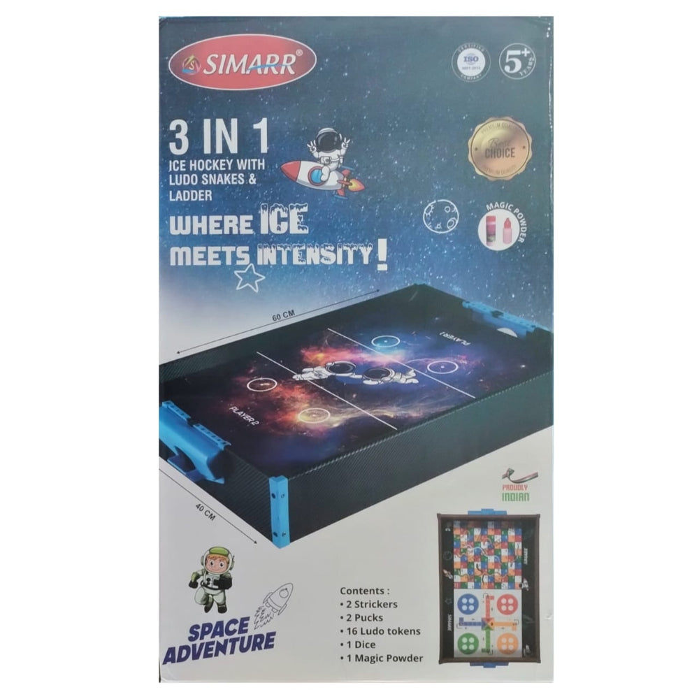 Simarr 3 in 1 Ice Hockey With Ludo Snake & Ladder — Toycra