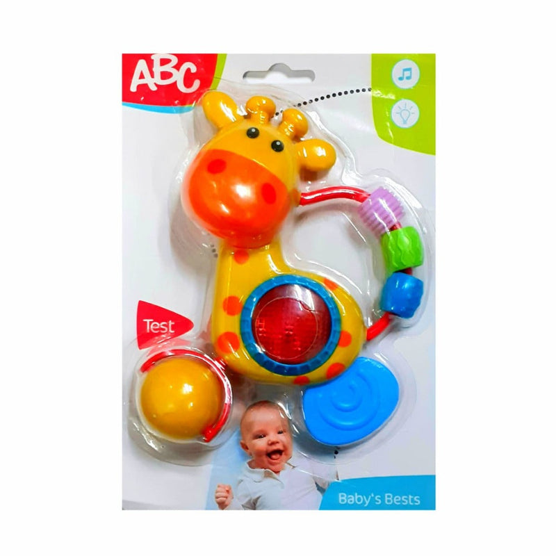 Simba ABC Light and Sound Giraffe Rattle, Multi Color