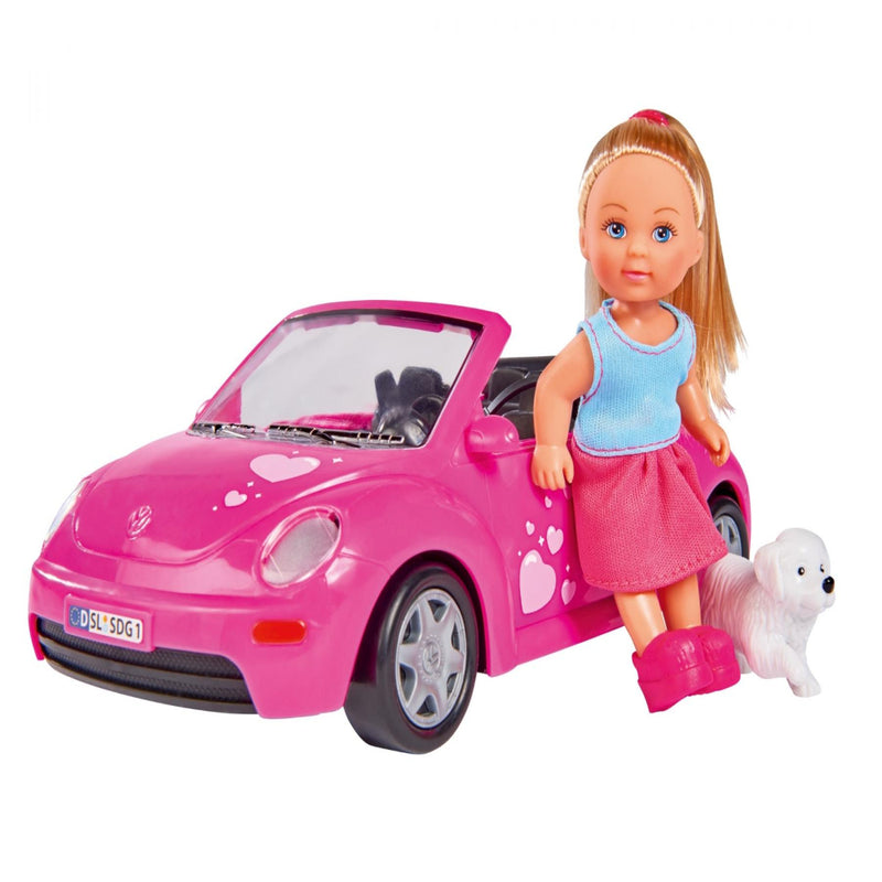 Simba Evi's Beetle Car Puppy Doll Set