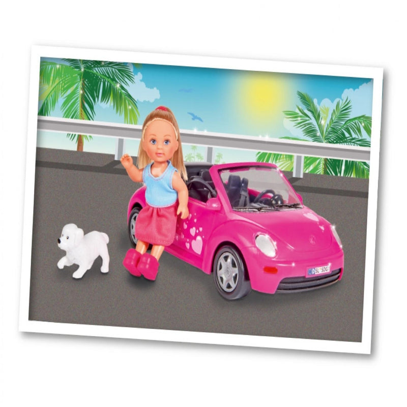 Simba Evi's Beetle Car Puppy Doll Set