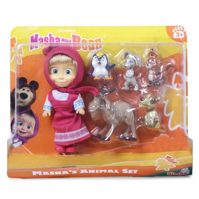 Simba Masha And Her Animal Friends Set-Action & Toy Figures-Masha And The Bear-Toycra