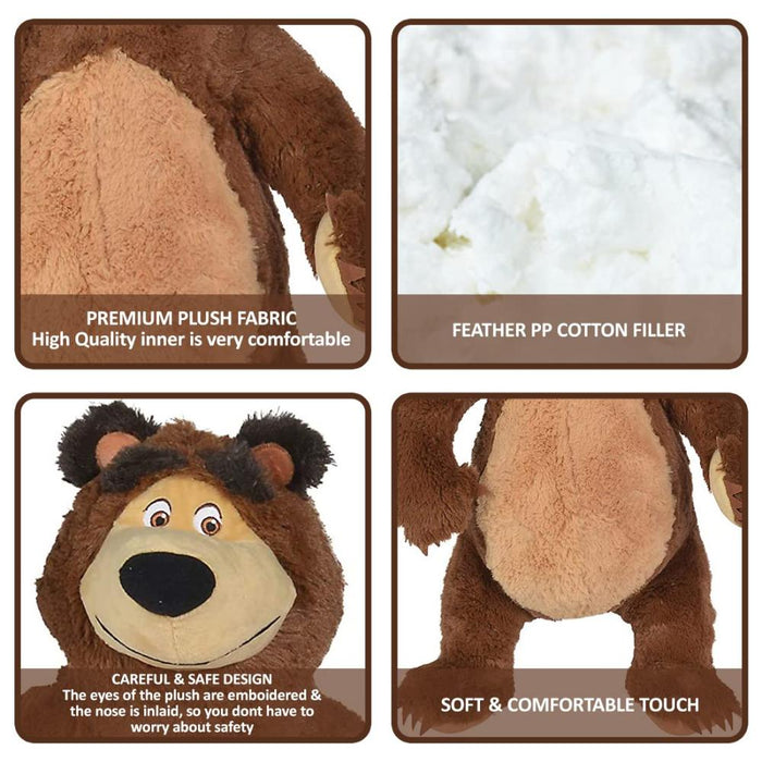 Simba Masha and the Bear Plush Bear (Size: 50cm)-Soft Toy-simba-Toycra