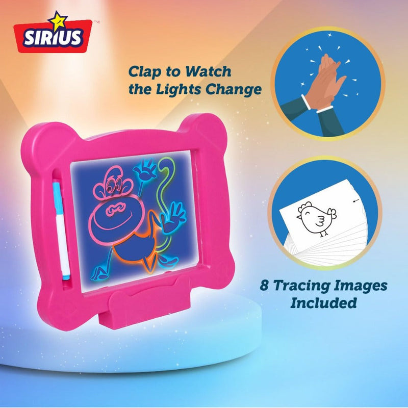 Sirius Toys Glow art Neon Effect Drawing Board -Big