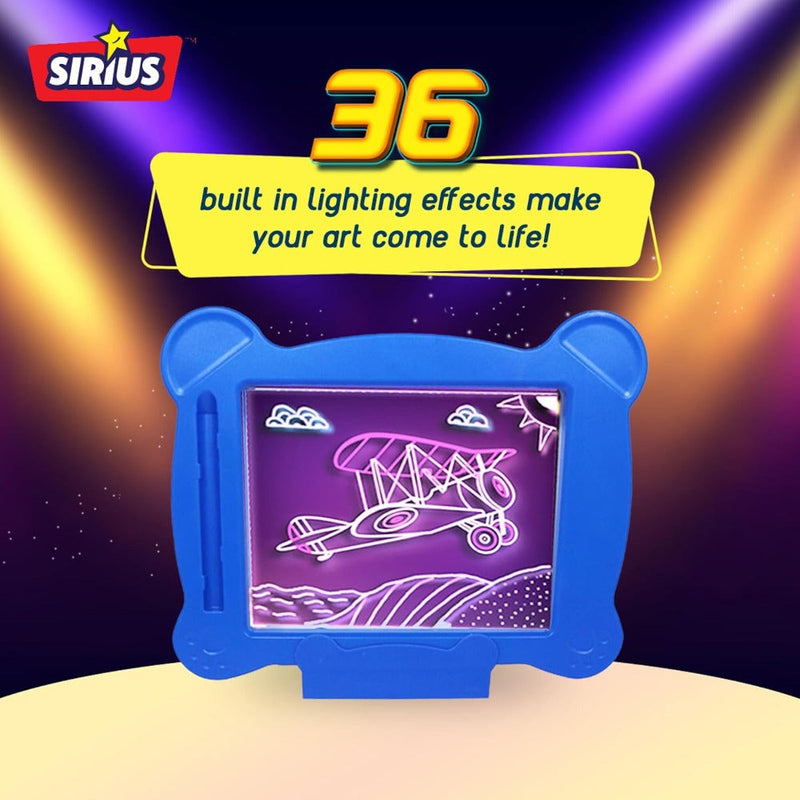 Sirius Toys Glow art Neon Effect Drawing Board -Big