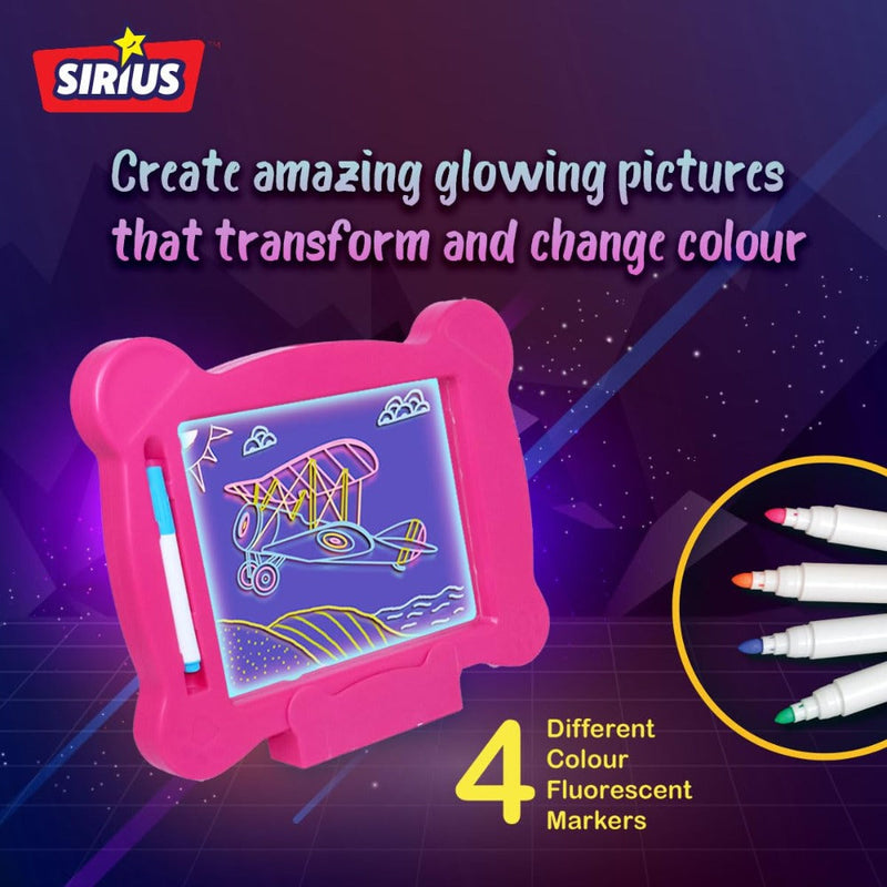 Sirius Toys Glow art Neon Effect Drawing Board -Big