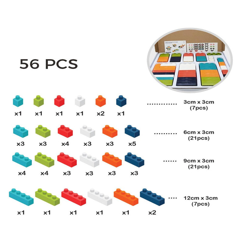 Sirius Toys Soft Building Blocks - 56 Pieces