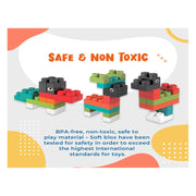 Sirius Toys Soft Building Blocks - 56 Pieces