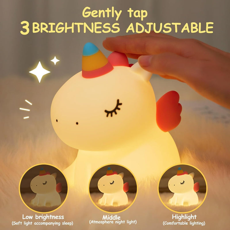 Sitting Unicorn Silicone Night Lamp