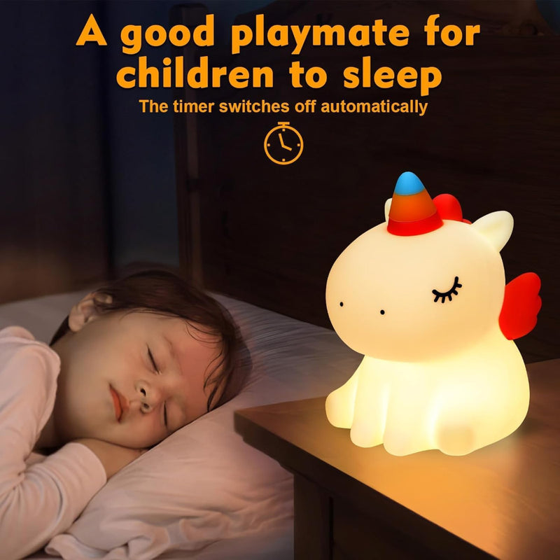Sitting Unicorn Silicone Night Lamp