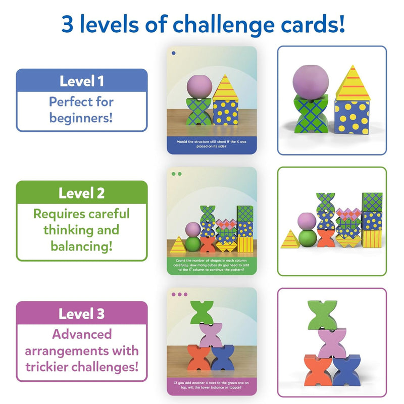 Skillmatics Brain Blocks, 3D Early STEM Building Blocks Game for Kids