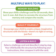 Skillmatics Brain Blocks, 3D Early STEM Building Blocks Game for Kids