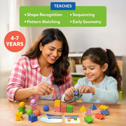 Skillmatics Brain Blocks, 3D Early STEM Building Blocks Game for Kids