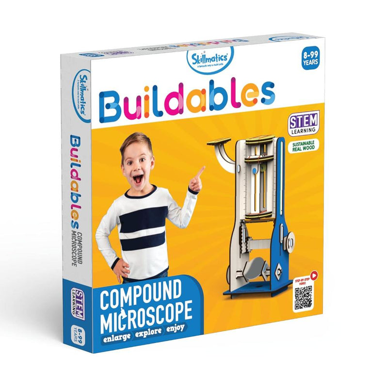 Skillmatics Buildables Compound Microscope | STEM Construction Toys (ages 8+)