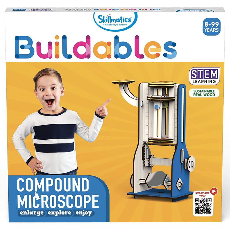 Skillmatics Buildables Compound Microscope | STEM Construction Toys (ages 8+)
