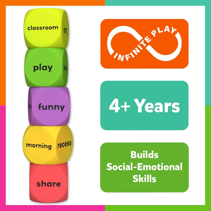 Skillmatics Chit Chat Cubes: After School Edition | Conversation Starter Game (ages 4+)