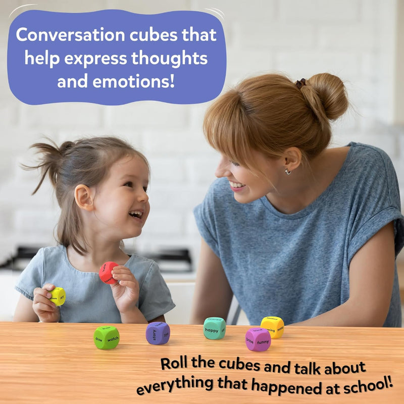 Skillmatics Chit Chat Cubes: After School Edition | Conversation Starter Game (ages 4+)