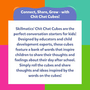 Skillmatics Chit Chat Cubes: After School Edition | Conversation Starter Game (ages 4+)