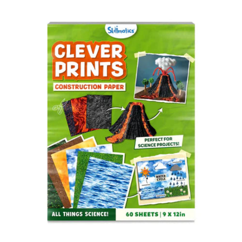Skillmatics Clever Prints: All Things Science! | Construction Paper (60 Sheets)