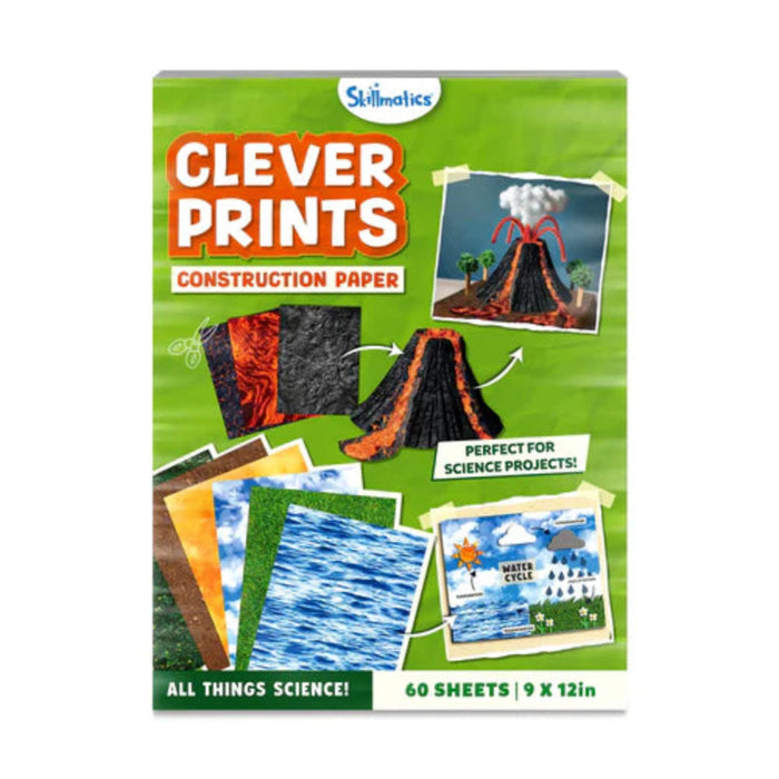 Skillmatics Clever Prints: All Things Science! | Construction Paper (60 Sheets)-Arts & Crafts-Skillmatics-Toycra