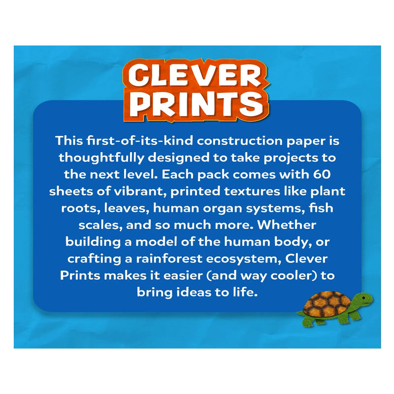 Skillmatics Clever Prints: Life Science | Construction Paper (60 Sheets)