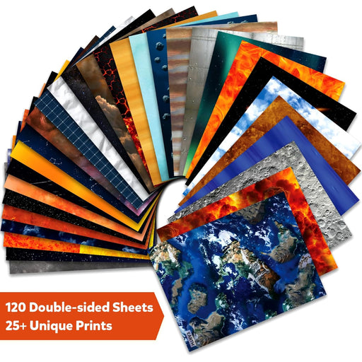 Skillmatics Clever Prints: Outer Space | Construction Paper (120 Sheets)