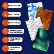 Skillmatics Clever Prints: Outer Space | Construction Paper (120 Sheets)