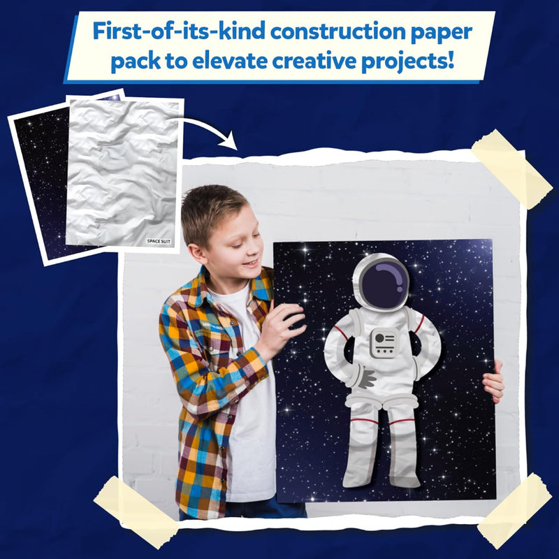 Skillmatics Clever Prints: Outer Space | Construction Paper (60 Sheets)