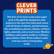 Skillmatics Clever Prints: Outer Space | Construction Paper (60 Sheets)