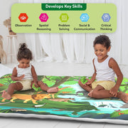 Skillmatics Cloth Play Mat & Floor Game - Found It Junior Animals