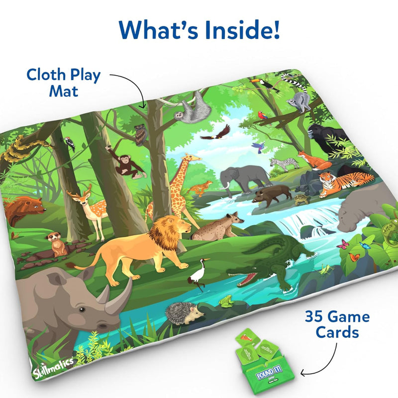 Skillmatics Cloth Play Mat & Floor Game - Found It Junior Animals