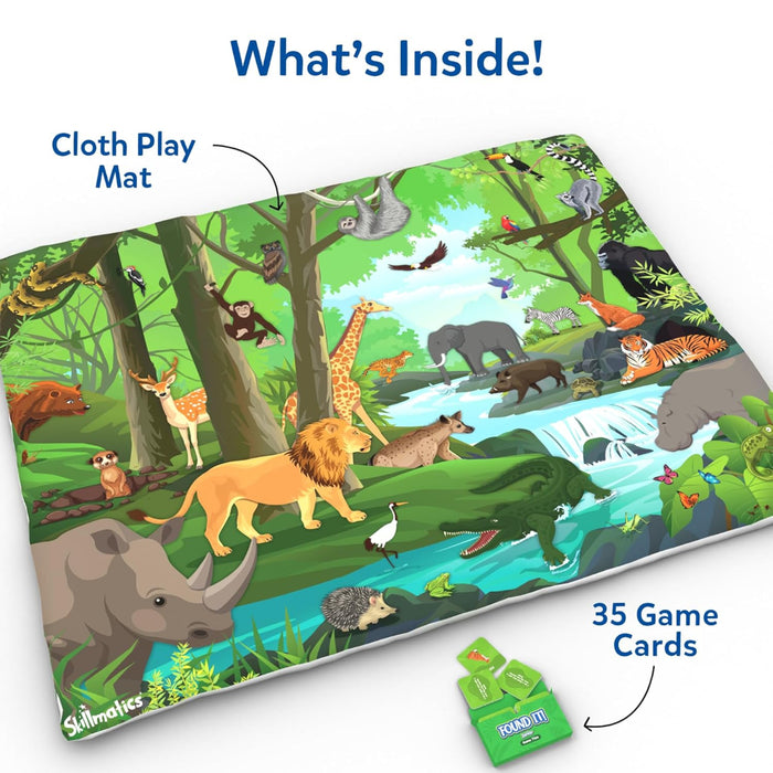 Skillmatics Cloth Play Mat & Floor Game - Found It Junior Animals-Kids Games-Skillmatics-Toycra
