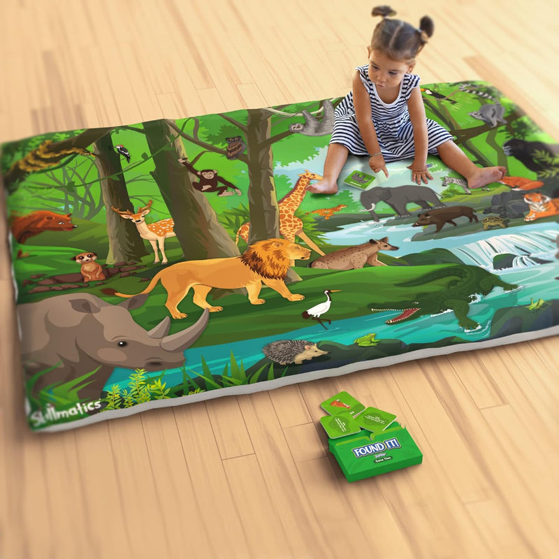 Skillmatics Cloth Play Mat & Floor Game - Found It Junior Animals