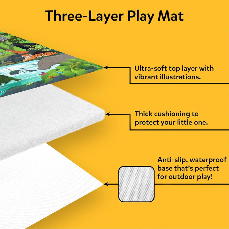 Skillmatics Cloth Play Mat & Floor Game - Found It Junior Animals