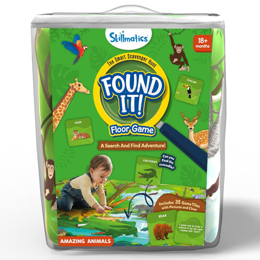 Skillmatics Cloth Play Mat & Floor Game - Found It Junior Animals-Kids Games-Skillmatics-Toycra