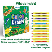 Skillmatics Color and Learn: Animals | Colouring Book (ages 3-6)