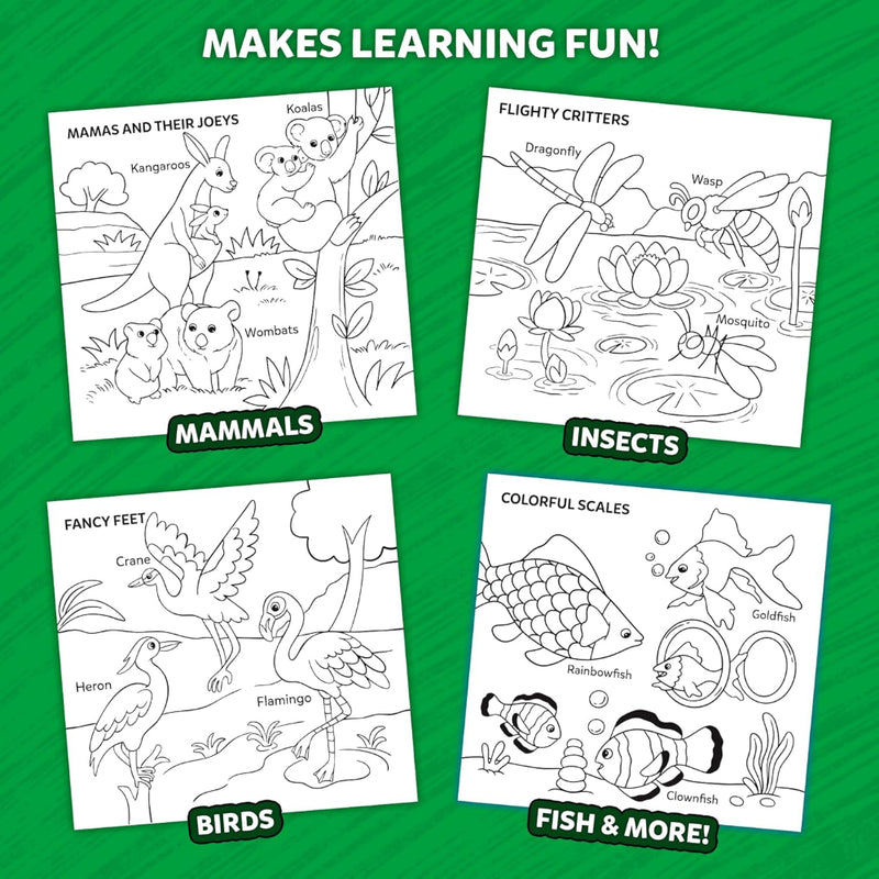 Skillmatics Color and Learn: Animals | Colouring Book (ages 3-6)