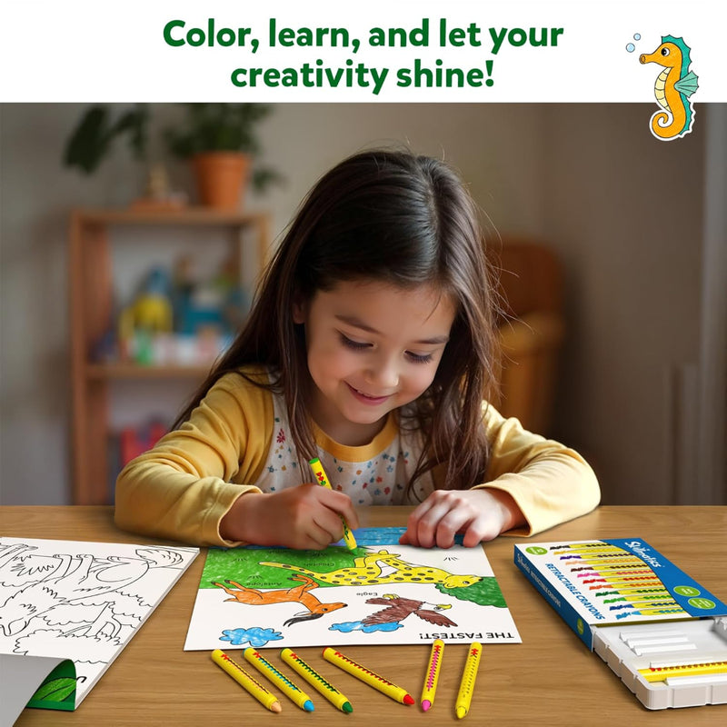 Skillmatics Color and Learn: Animals | Colouring Book (ages 3-6)