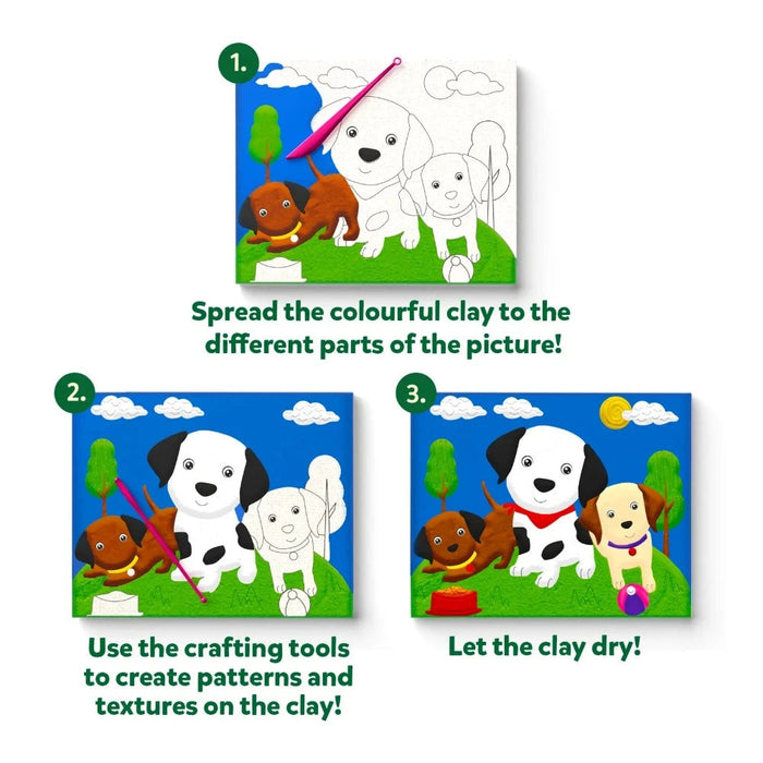 Skillmatics Colour With Clay - Pups at the Park-Arts & Crafts-Skillmatics-Toycra