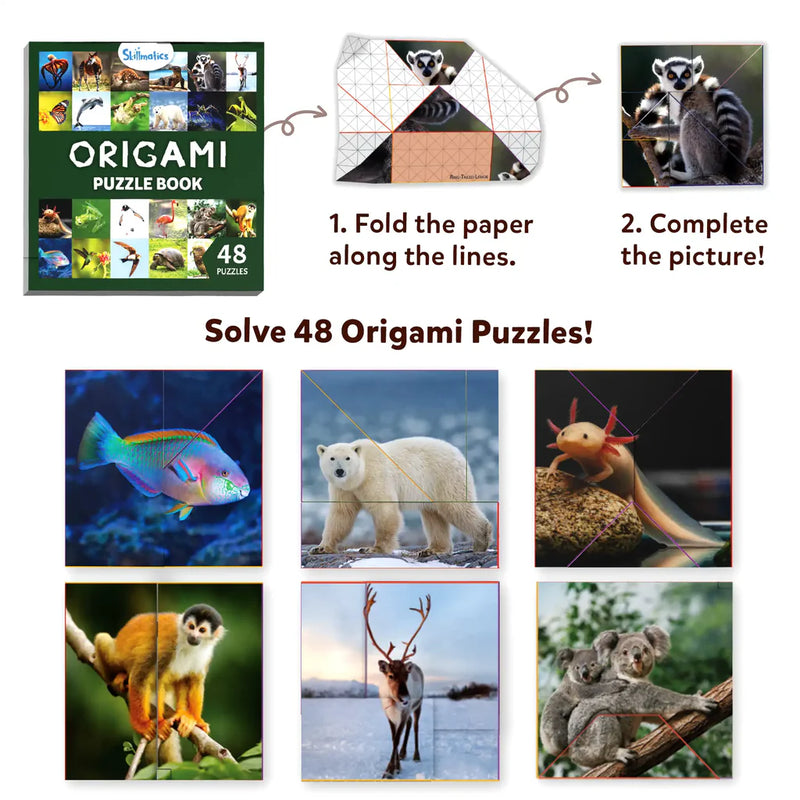Skillmatics Craftopedia: Coolest Creatures | Origami Puzzle Book
