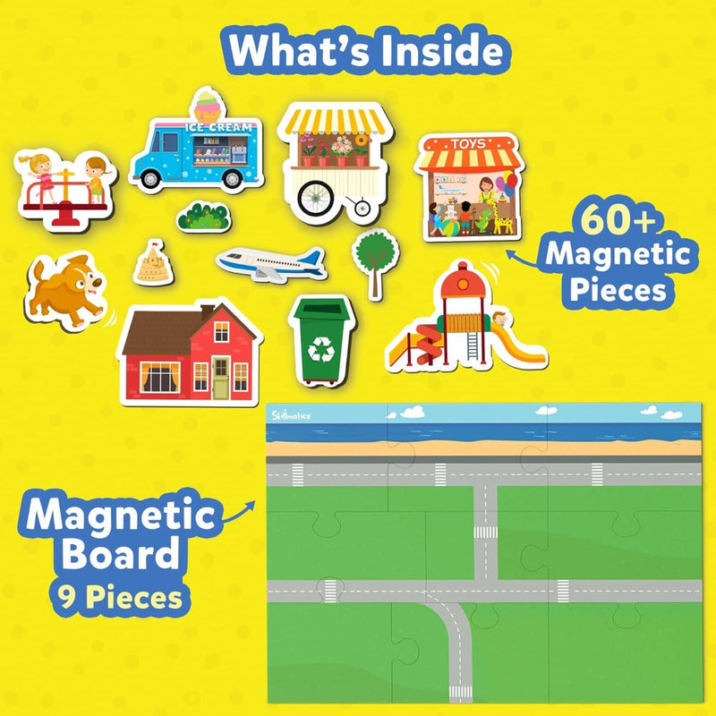 Skillmatics Creative Toy Magnetopia - Design Your City