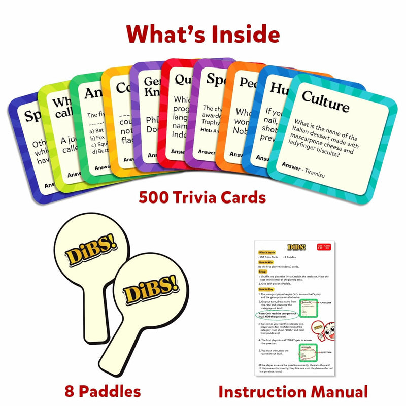 Skillmatics Dibs Exciting Trivia Card Game