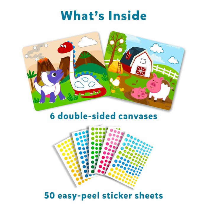 Skillmatics Dot It Sticker Art Activity - Animals & Dinosaurs Combo-Arts & Crafts-Skillmatics-Toycra
