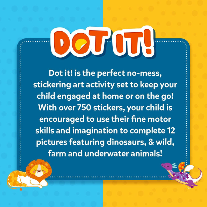 Skillmatics Dot It Sticker Art Activity - Animals & Dinosaurs Combo