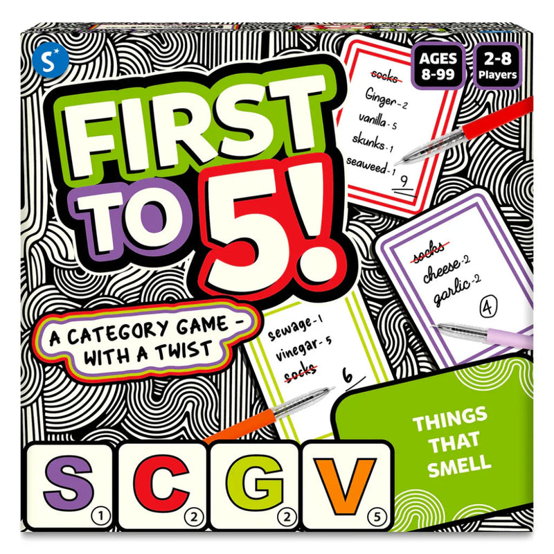 Skillmatics First to 5 | Quick Category Game with a Twist