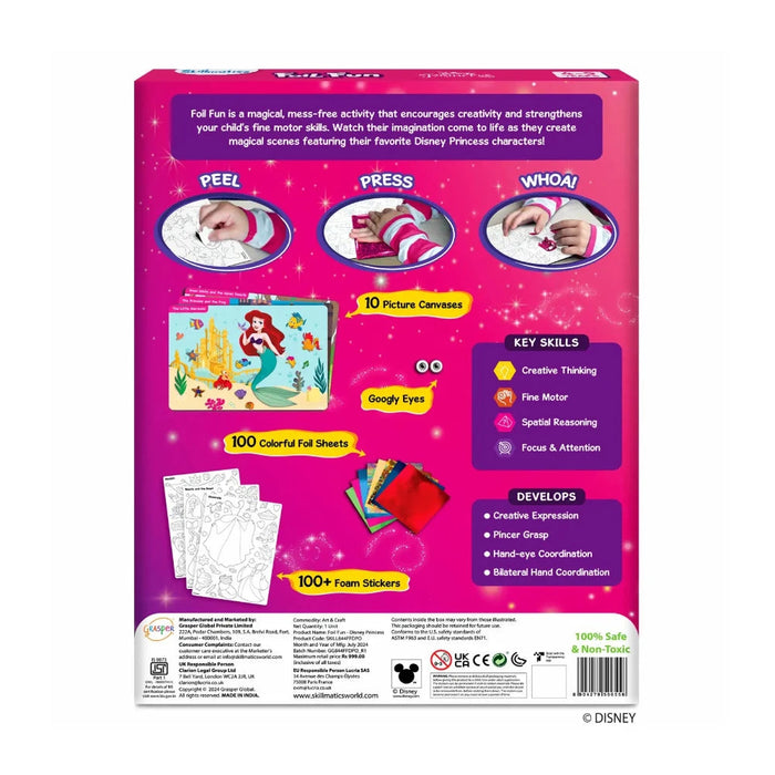 Skillmatics Foil Fun Disney Princess | No Mess Art Kit (ages 4-9)-Arts & Crafts-Skillmatics-Toycra